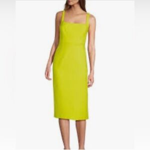 Elegant Lime Green Midi Dress - Antonio Melani - 10